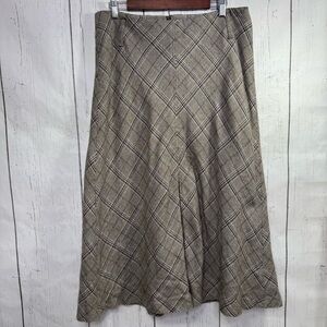 Jones Wear Plaid Wool Blend Midi Skirt Size 14 Dark Academia Classic Vintage
